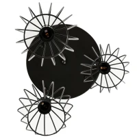 HOMCOM Hanglamp hanglamp moderne geometrische hanglampen kroonluchter zwart(m-11)