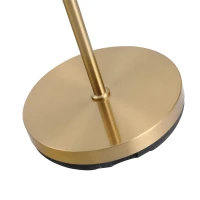HOMCOM Woonkamer vloerlamp staande lamp vloerlamp metaal met glas goud 25 x 25 x 171cm(m-2)