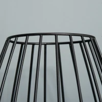 HOMCOM Staande lamp retro industrieel met metalen rooster kooi lampenkap & metalen voet(m-8)