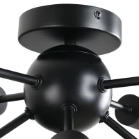 HOMCOM Plafondlamp plafondlamp wandlamp kantoorlamp LED glazen plafondverlichting(m-5)