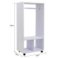 HOMCOM mobiele garderobe kledingkast(m-3)