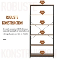 HOMCOM boekenkast met 5 vakken(m-4)
