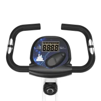 HOMCOM Hometrainer fietstrainer met 8 niveaus van magnetische weerstand staal zwart(m-8)