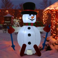 HOMCOM Opblaasbare skisneeuwman met ledverlichting(m-2)