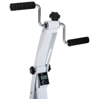HOMCOM Hometrainer voor senioren bewegingstrainer pedaaltrainer armen en benen staal wit(m-11)