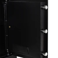 HOMCOM Safe, kluis, meubelkluis, met elektronisch slot, staal, zwart + zilver, 38 x 31 x 42,7 cm safe meubelkluis elektronisch slot staal zwart 38 x 31 x 42,7 | Aosom.de(m-9)