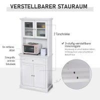 HOMCOM keukenkast met lade hoge kast(m-4)