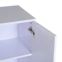 HOMCOM kast ladekast met wielen multifunctionele trolley wit(m-7)