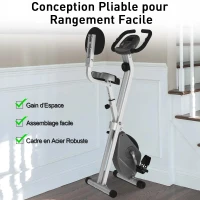 HOMCOM Hometrainer fietstrainer met 8 niveaus van magnetische weerstand staal zwart(m-7)