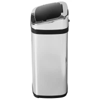 HOMCOM vuilnisemmer rvs automatische sensor 30 l afvalemmer IR-sensor (vierkant) 30 l/ vierkant met/zonder binnenemmer rond vierkant 30 l / 50 l (30 l/vierkant)(m-7)