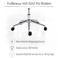 HOMCOM bureaustoel draaistoel bureaustoel in hoogte verstelbaar 360 ° draaibaar fluweel 52,5 x 60 x 82-91 cm, Grijs(m-5)