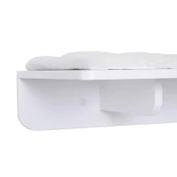 PawHut krabpaal, kattenplank, kattenboom, kattenligplaats, wandmontage, pluchen bekleding MDF(m-10)