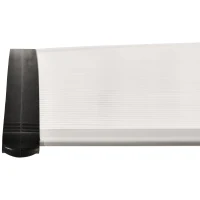 Outsunny® luifel voordeurluifel 120 x 80 cm luifel overkapping polycarbonaat transparant | Aosom.de(m-9)