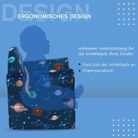 HOMCOM Kinderstoel bank voor de kinderkamer kinderbank mini-bank-stoel polyester blauw(m-5)