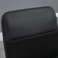 Vinsetto Kantoorstoel in hoogte verstelbare schrijftafelstoel draaistoel PVC + zwarte netbekleding(m-8)