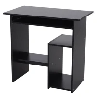 HOMCOM Computertafel bureau kantoortafel speeltafel PC-tafel zwart(m-6)