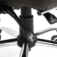 HOMCOM Ergonomische bureaustoel gamestoel verstelbare armleuning schuimstof PU bruin(m-8)