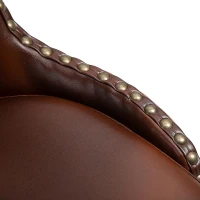 HOMCOM Barstoel bistrokruk eetkamerstoel met voetensteun hoge rugleuning PU bruin(m-10)