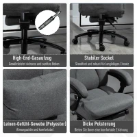 Vinsetto kantoorstoel massage in hoogte verstelbare directiestoel(m-8)