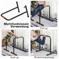 HOMCOM Dip bars fitness parallettes push up dip station(m-4)