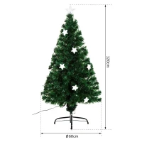 HOMCOM Kerstboom kunstkerstboom LED-verlichte kunstboom(m-3)