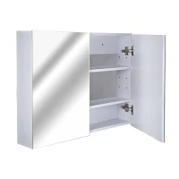 HOMCOM® spiegelkast badspiegel wandspiegel badkamerkast badkamerspiegel(m-1)