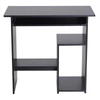 HOMCOM Computertafel bureau kantoortafel speeltafel PC-tafel zwart(m-4)