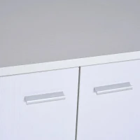 HOMCOM kast ladekast met wielen multifunctionele trolley wit(m-6)
