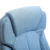Vinsetto® kantoorstoel computerstoel draaistoel in hoogte verstelbaar kantelfunctie lichtblauw linnen 66 x 75 x 110–120 cm | Aosom.de(m-10)