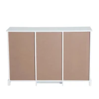 HOMCOM dressoir kast halkast badkamerkast ladekast louvredeur wit 120x40x80 cm(m-7)