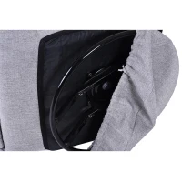 HOMCOM® vloerkussens en rugkussen vouwstoel bekleed linnen lichtgrijs 64 x 93 x 80 cm | Aosom.de(m-8)