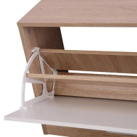 HOMCOM 3-delige garderobeset, schoenenkast, wandspiegel, garderobe, hal 2 kleuren(m-6)