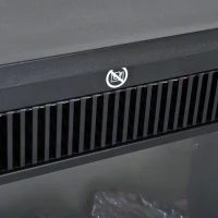 HOMCOM Elektrische kachel 1200 W elektrische staande kachel met vlameffect zwart(m-8)