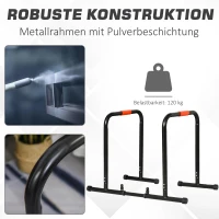 HOMCOM Dip bars fitness parallettes push up dip station(m-7)