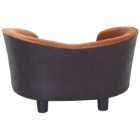 PawHut Hondenbank hondensofa hondenmand hondenmat hondenbed suède bruin(m-8)