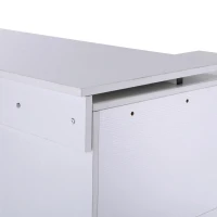 HOMCOM Hoekschrijftafel computertafel bureau hoekbureau wit(m-11)