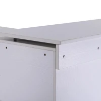 HOMCOM Hoekschrijftafel computertafel bureau hoekbureau wit MDF(m-9)