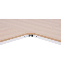 HOMCOM Computertafel L-vormig hoekbureau MDF naturel / zwart hoekbureau(m-9)