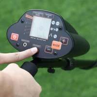 Outsunny Metaaldetector zoekapparaat waterdicht 16,5 cm zoekspoel alu ABS zwart(m-8)