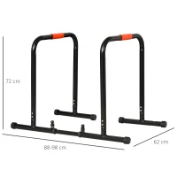 HOMCOM Dip bars fitness parallettes push up dip station(m-3)