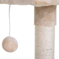 PawHut Klimboom met sisal paal, kattenboom, krabpaal, hangmat, spaanplaat beige(m-8)