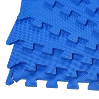 HOMCOM Puzzelmat speelkleed vloermat kinderspeeltapijt gymnastiekmat blauw 8-delig(m-9)