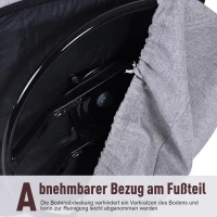 HOMCOM® vloerkussens en rugkussen vouwstoel bekleed linnen lichtgrijs 64 x 93 x 80 cm | Aosom.de(m-6)