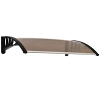 Outsunny® luifel voordeurluifel 120 x 80 cm luifel overkapping polycarbonaat polycarbonaat bruin | Aosom.de(m-7)
