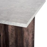 HOMCOM 5-delige eetset eettafel set met 4 krukken zitgroep eetkamer 80x80cm grijs(m-6)