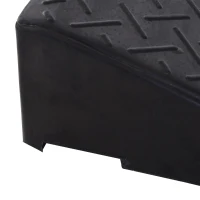 HOMCOM oprijplaat, oprijplaten, 2 stuks rubberen oprit, drempeloprijplaat, oprijhulp voor auto's, rubber 48 x 32 x 13 cm oprijplaat oprijplaten oprit rubber oprijplaat auto | Aosom.de(m-10)