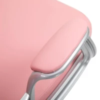 Vinsetto Luxe Roze Ergonomische Kantoorstoel met Gestoffeerde Rugleuning en Zitvlak(m-8)