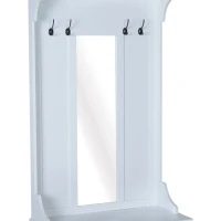 HOMCOM garderobestandaard met zitbank garderobeset schoenenkast spiegel 4 haken hal(m-7)