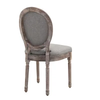 HOMCOM eetkamerstoel, stoelenset, 2-delig, eettafelgroep, rubberhout, schuimstof, stof, grijs, 50 x 54,5 x 97 cm eetkamerstoelenset 2-delige eettafelgroep rubberhout schuimstof stof grijs | Aosom.de(m-6)