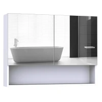 HOMCOM LED-spiegelkast badkamerspiegel lichtspiegel badkamerkast badkamerspiegel spiegel(m-2)